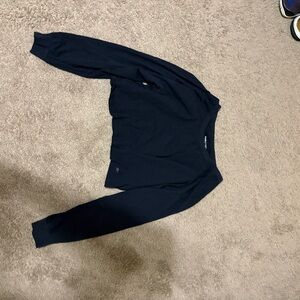 Fabletics Black Long Sleeve Top Cropped